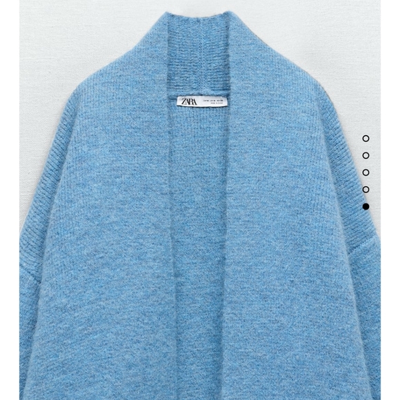 Zara long blue alpaca blend coat limited edition 💙 - Picture 6 of 8